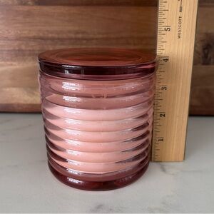 Whick Pink Glass Candle Jar